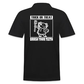 Halloween Dentist Clown - Men's Polo Shirt - black - Back - Kai (181cm)