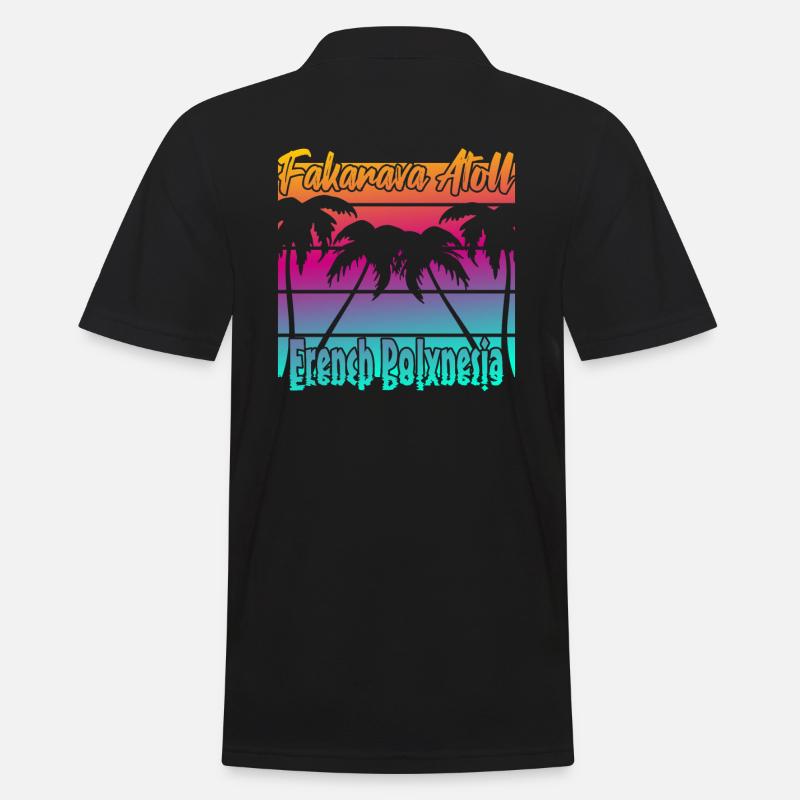 Fakarava Atoll French Polynesia - Männer Poloshirt - Schwarz