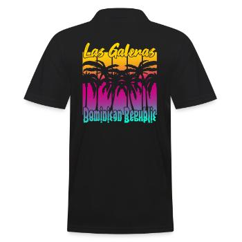 Las Galeras Dominican Republic - Männer Poloshirt - Schwarz - Hinten - Kai (181cm)