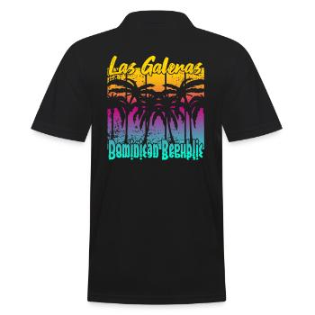 Las Galeras Dominican Republic - Männer Poloshirt - Schwarz - Hinten - Kai (181cm)