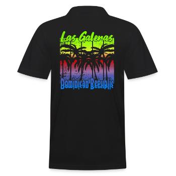 Las Galeras Dominican Republic - Männer Poloshirt - Schwarz - Hinten - Kai (181cm)
