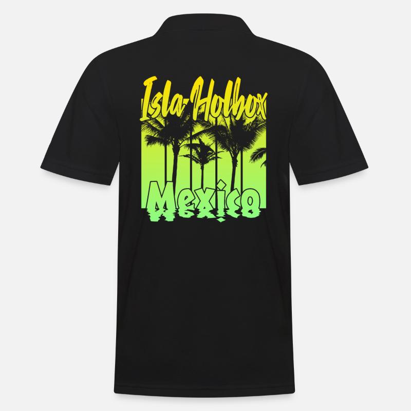 Isla Holbox Mexico - Männer Poloshirt - Schwarz
