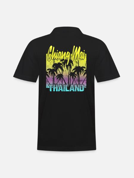 Chiang Mai Thailand - Men's Polo Shirt - black