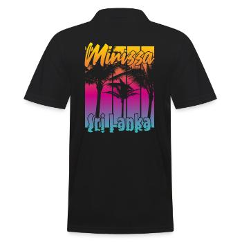 Mirissa Sri Lanka - Männer Poloshirt - Schwarz - Hinten - Kai (181cm)
