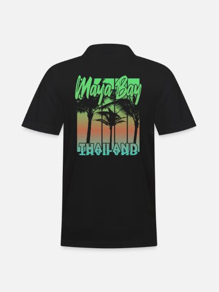 Maya Bay Thailand - Men's Polo Shirt - black