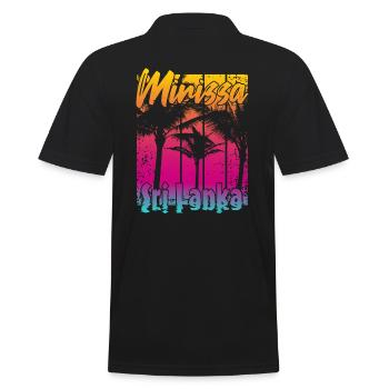 Mirissa Sri Lanka - Männer Poloshirt - Schwarz - Hinten - Kai (181cm)