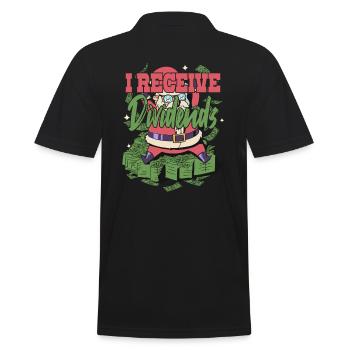 I Receive Dividends - Men's Polo Shirt - black - Back - Kai (181cm)