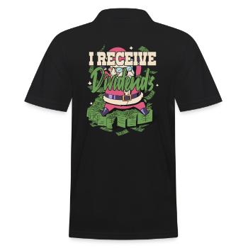 I Receive Dividends - Men's Polo Shirt - black - Back - Kai (181cm)