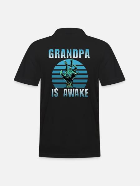 Halloween Grandpa - Men's Polo Shirt - black