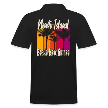 Coucher de soleil vintage sur l’île de Nemto - Polo Homme - noir - Dos - Kai (181cm)