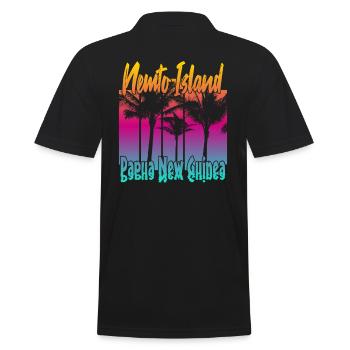 Coucher de soleil vintage sur l’île de Nemto - Polo Homme - noir - Dos - Kai (181cm)