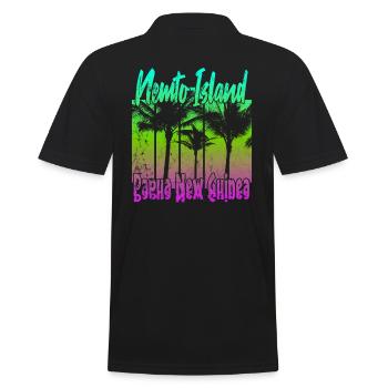 Coucher de soleil vintage sur l’île de Nemto - Polo Homme - noir - Dos - Kai (181cm)