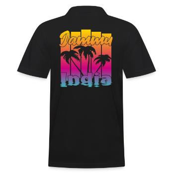 Jammu India Sonnenuntergang - Männer Poloshirt - Schwarz - Hinten - Kai (181cm)