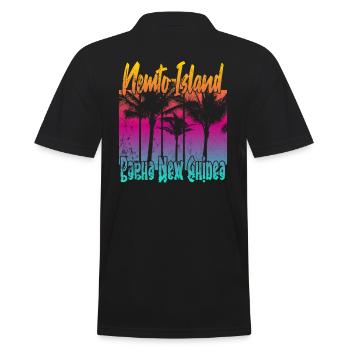 Coucher de soleil vintage sur l’île de Nemto - Polo Homme - noir - Dos - Kai (181cm)