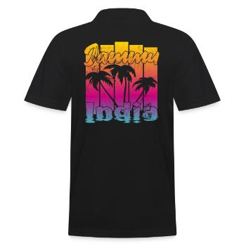 Jammu India Sonnenuntergang - Männer Poloshirt - Schwarz - Hinten - Kai (181cm)