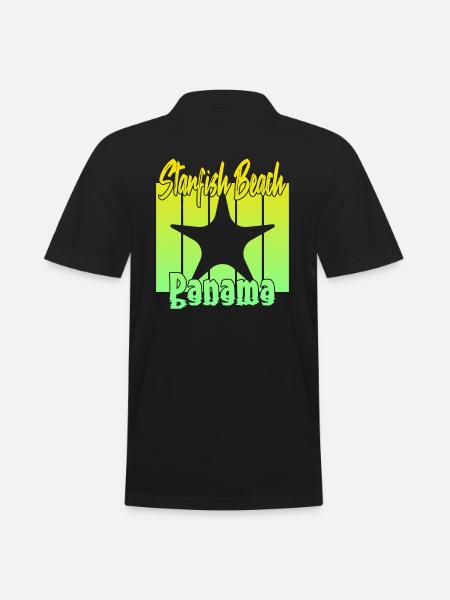 Starfish Beach Panama - Männer Poloshirt - Schwarz