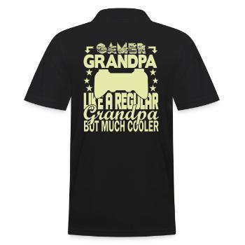 Grand-père joueur - Polo Homme - noir - Dos - Kai (181cm)