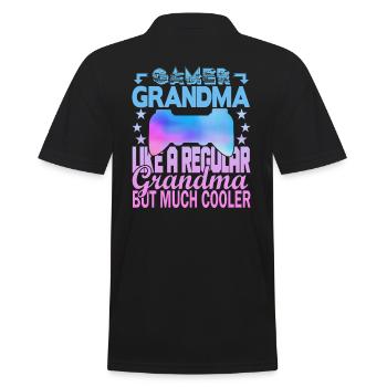 Grand-mère joueuse - Polo Homme - noir - Dos - Kai (181cm)