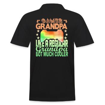 Grand-père joueur - Polo Homme - noir - Dos - Kai (181cm)