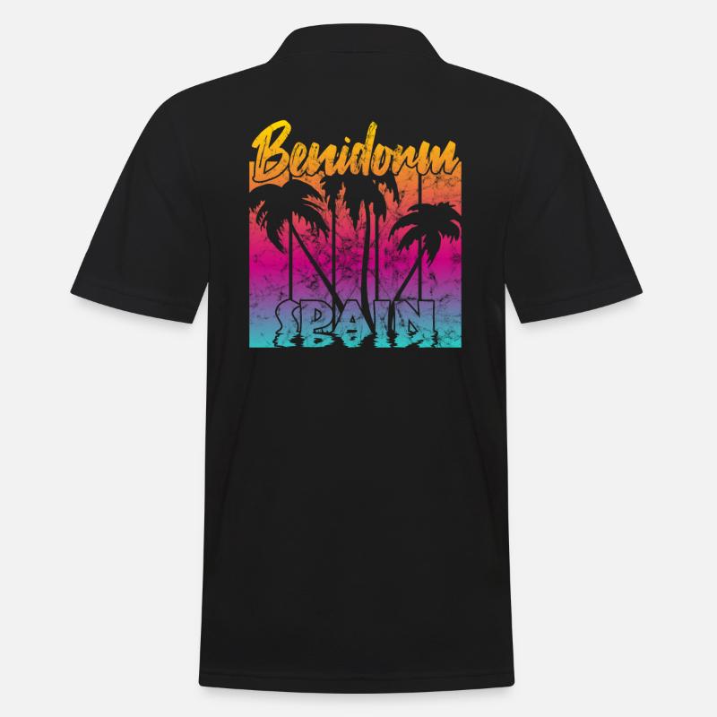 Benidorm Spanien - Männer Poloshirt - Schwarz