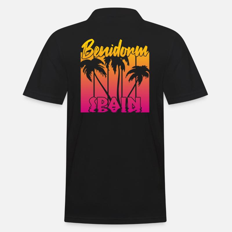 Benidorm Spanien - Männer Poloshirt - Schwarz