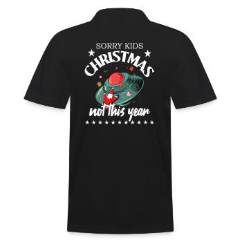 Christmas Santa Claus UFO - Men's Polo Shirt - black - Back - Kai (181cm)