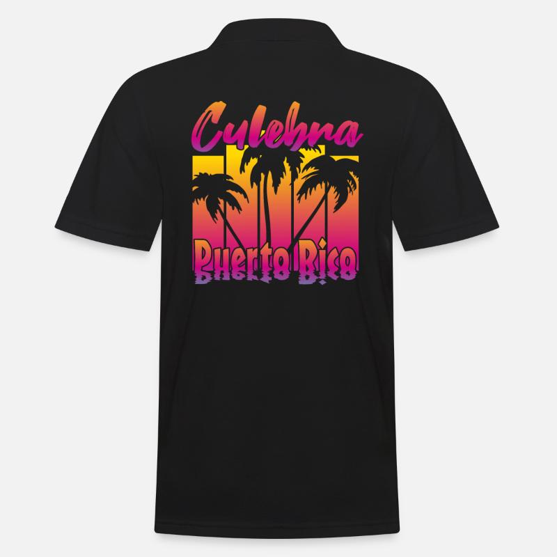 Culebra Puerto Rico - Männer Poloshirt - Schwarz