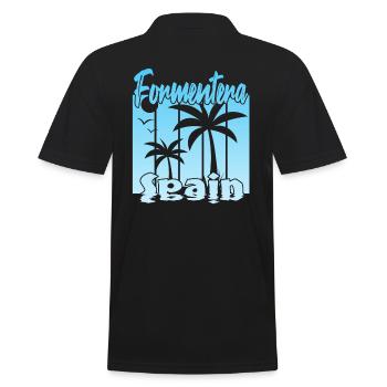 Formentera Spain - Men's Polo Shirt - black - Back - Kai (181cm)
