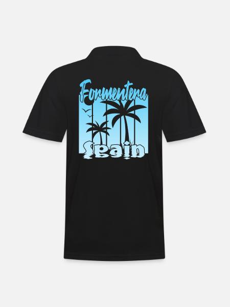 Formentera Spain - Men's Polo Shirt - black