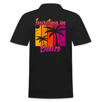 Investing in Belize - Männer Poloshirt - Schwarz - Hinten - Kai (181cm)