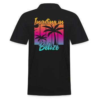 Investing in Belize - Männer Poloshirt - Schwarz - Hinten - Kai (181cm)
