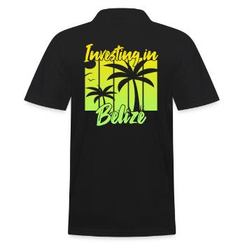 Investing in Belize - Männer Poloshirt - Schwarz - Hinten - Kai (181cm)