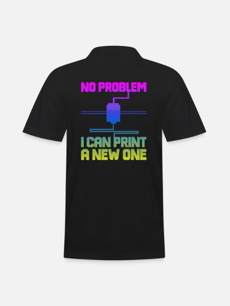 3D Printer 3D Printing - Men's Polo Shirt - black