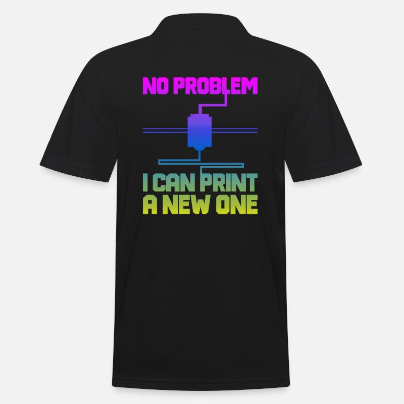 3D Drucker 3d Druck - Männer Poloshirt - Schwarz