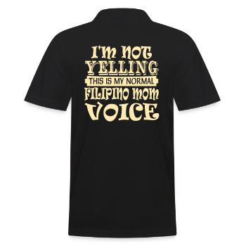 Philippinische Mutter - Männer Poloshirt - Schwarz - Hinten - Kai (181cm)