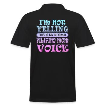 Filipino mother - Men's Polo Shirt - black - Back - Kai (181cm)