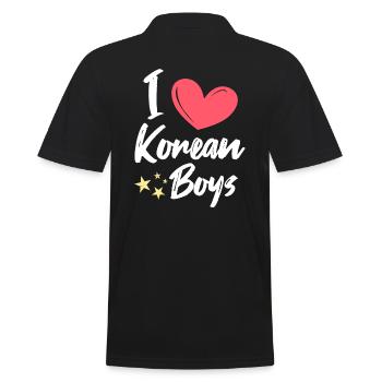 J’aime les garçons coréens - Polo Homme - noir - Dos - Kai (181cm)