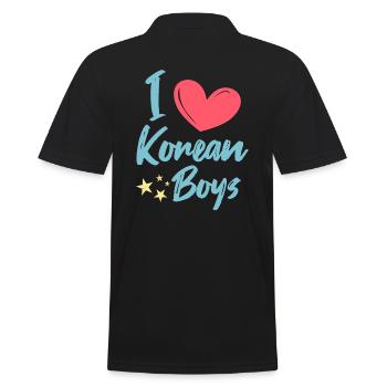J’aime les garçons coréens - Polo Homme - noir - Dos - Kai (181cm)