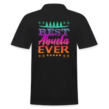 Best Abuela Ever - Männer Poloshirt - Schwarz - Hinten - Kai (181cm)