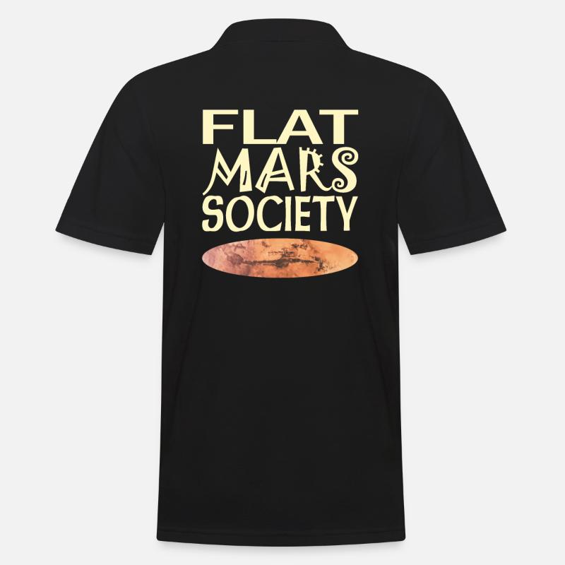Flat Mars Society - Männer Poloshirt - Schwarz