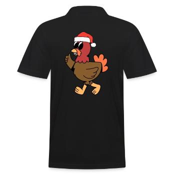 Poulet de Noël - Polo Homme - noir - Dos - Kai (181cm)