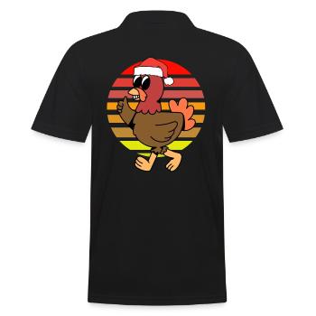 Poulet de Noël - Polo Homme - noir - Dos - Kai (181cm)