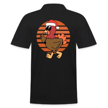 Poulet de Noël - Polo Homme - noir - Dos - Kai (181cm)
