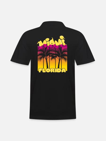 Miami Graffiti - Men's Polo Shirt - black