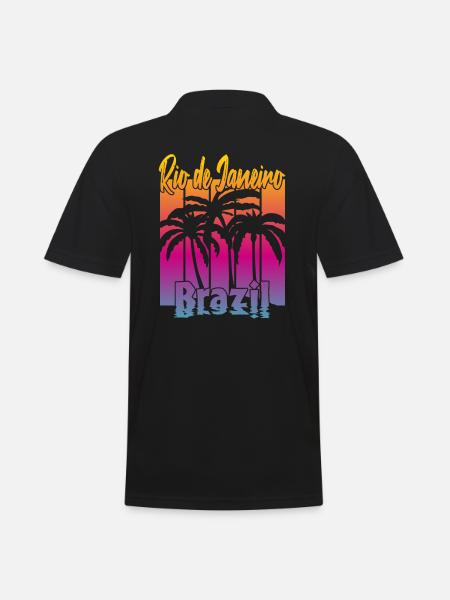 Rio de Janeiro Brazil - Men's Polo Shirt - black
