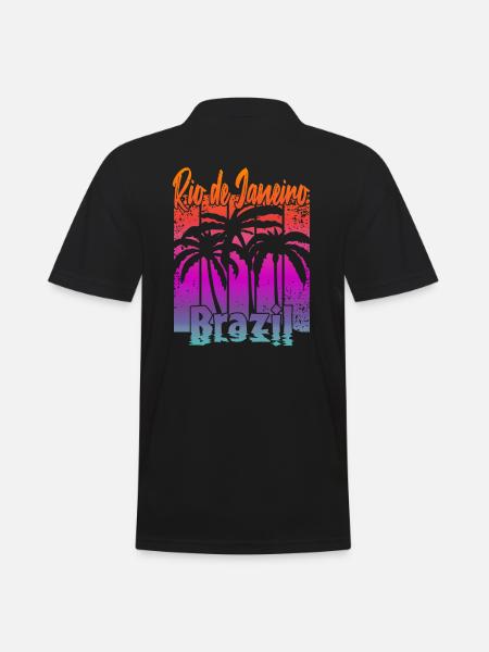 Rio de Janeiro Brazil - Men's Polo Shirt - black