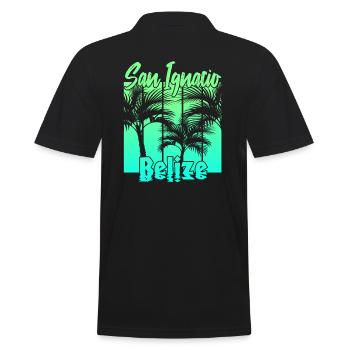San Ignacio Belize - Männer Poloshirt - Schwarz - Hinten - Kai (181cm)