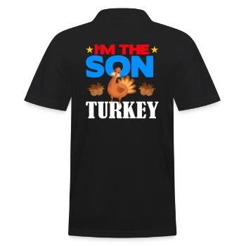I'm the Son Turkey - Männer Poloshirt - Schwarz - Hinten - Kai (181cm)