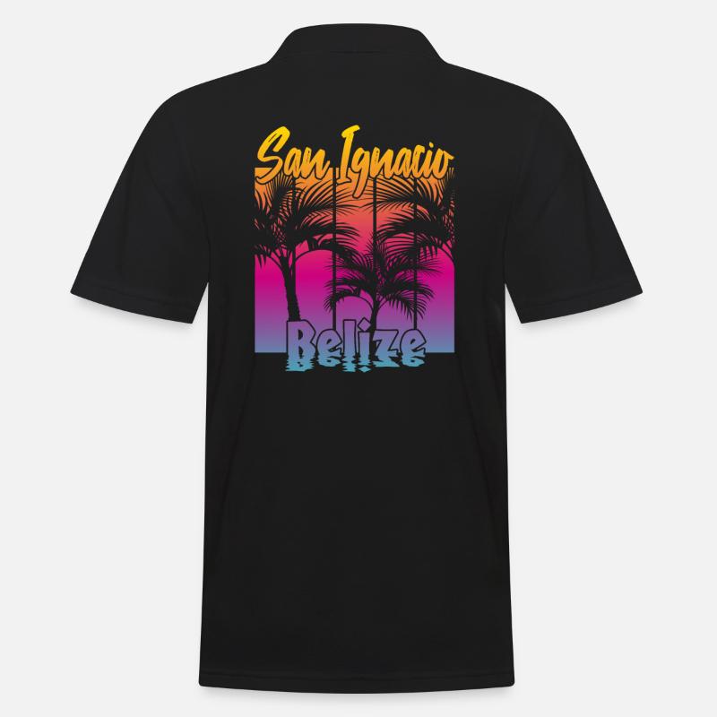 San Ignacio Belize - Männer Poloshirt - Schwarz