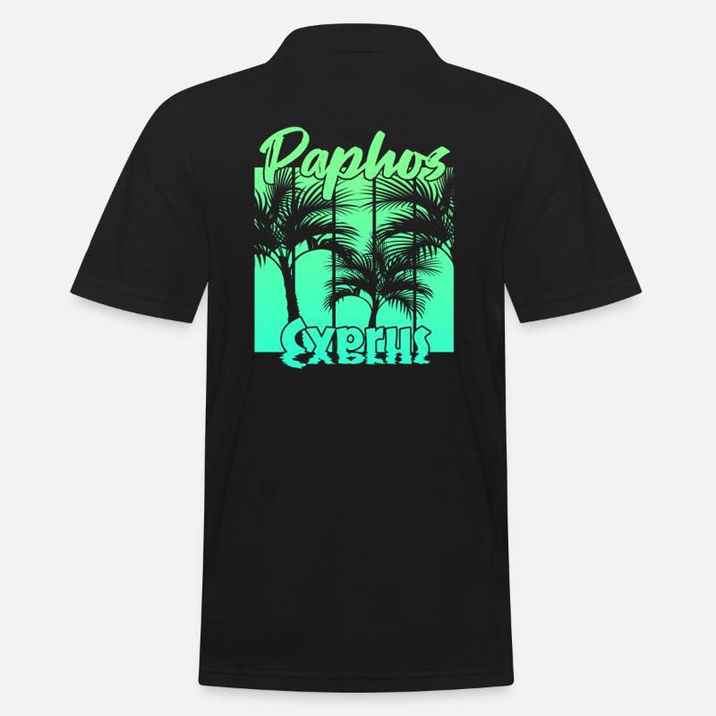Paphos Cyprus - Männer Poloshirt - Schwarz